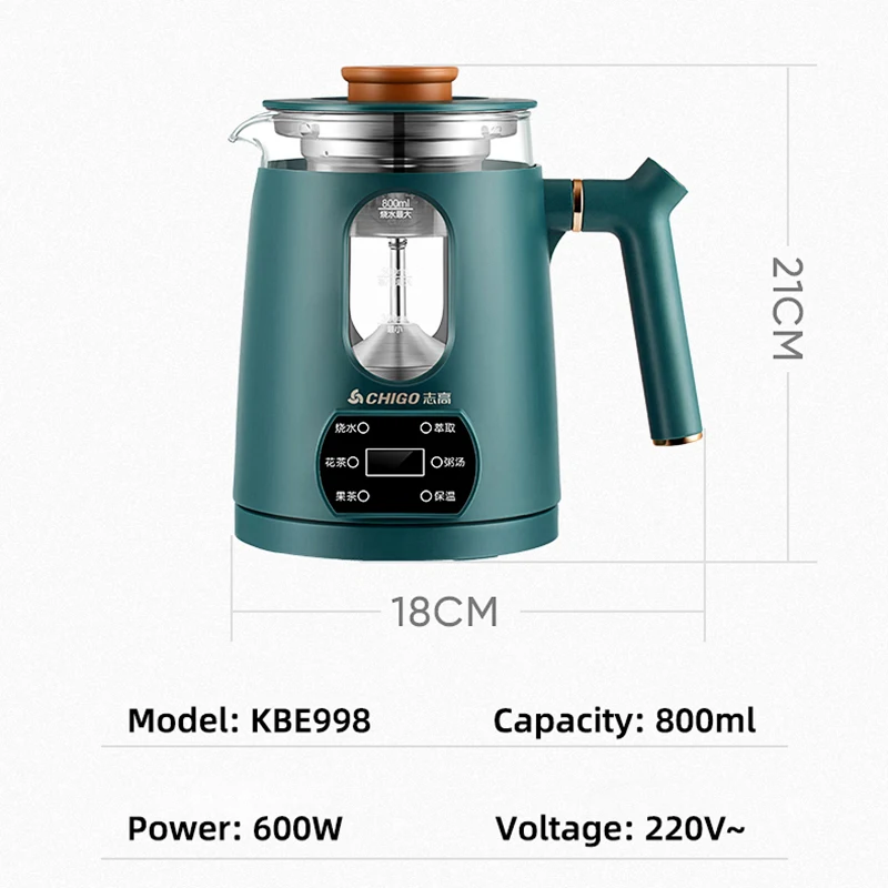 110V/220V Electric Kettle Automatic Steam Spray Teapot with Filter Multifunction Glass Health Pot Thermo Pot Boil Water Kettle 6