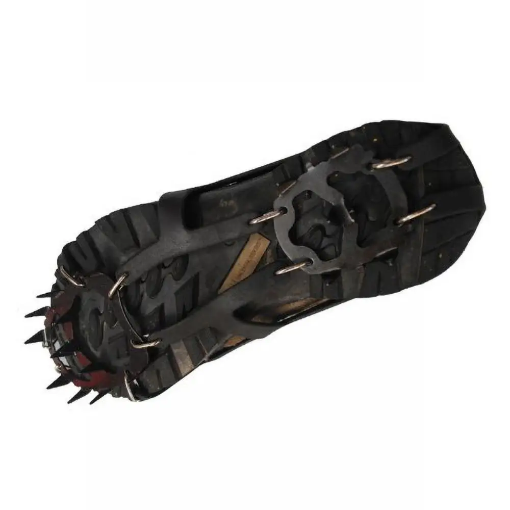1 Pair 18 Teeth Anti-Slip Ice Snow Shoe Boot Traction Cleat Spikes Crampon Shoes Boots Covers ice gripper spike climbing crampons