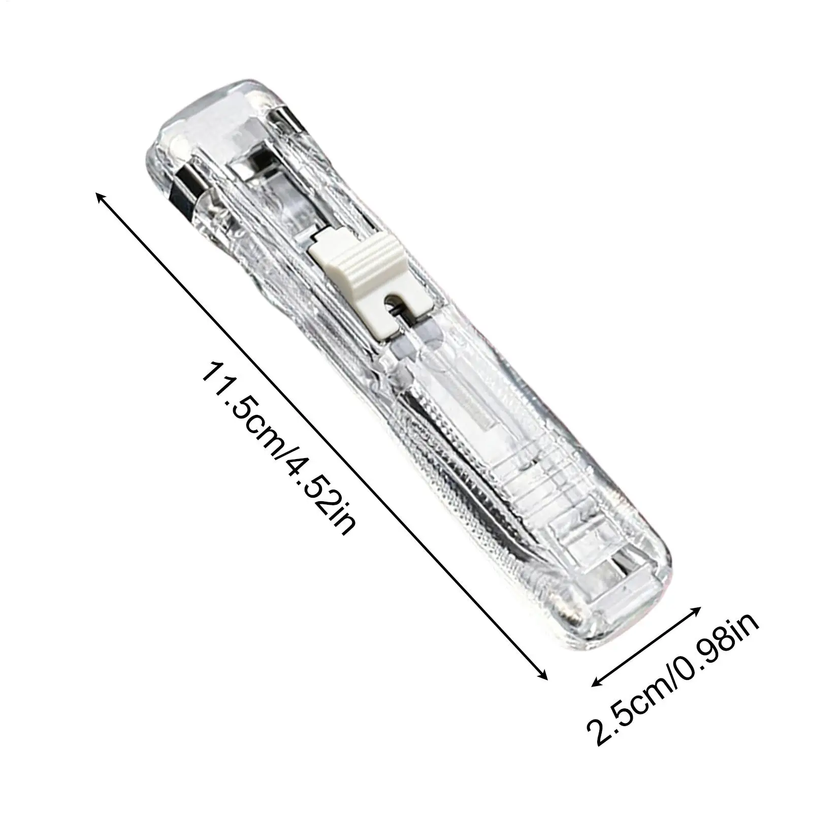 푸시 클립 스테이플러 휴대용 문서 바인딩 클램프 바인더 클립 디스펜서 가정 학교 교실 데스크탑 종이 정리용