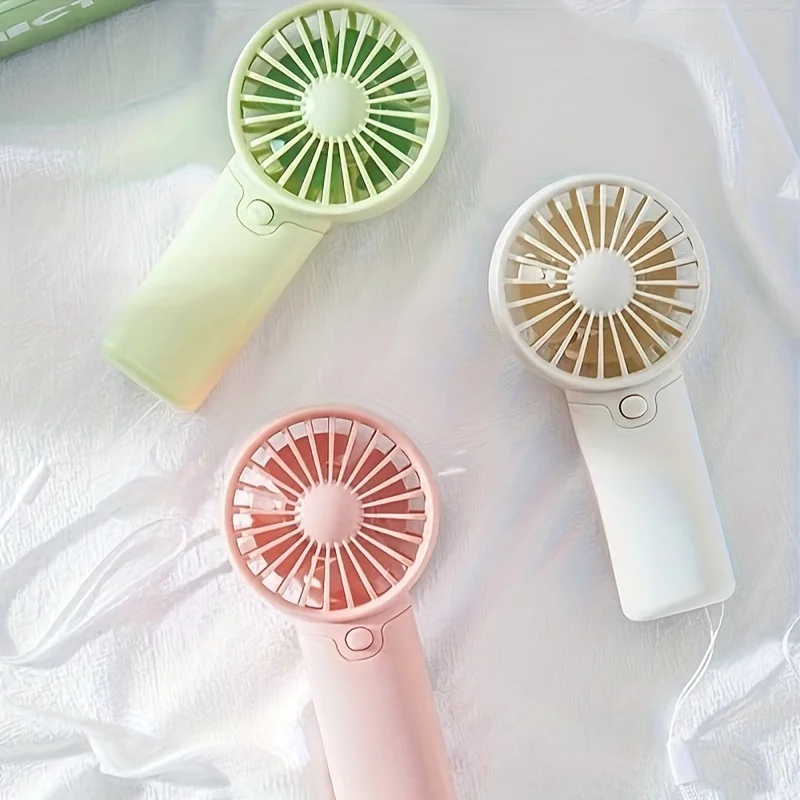 Mini Portable Fan Lightweight Handheld Fan AA Battery Operated Cooling Fan for Office Outdoor Travel Camping 2
