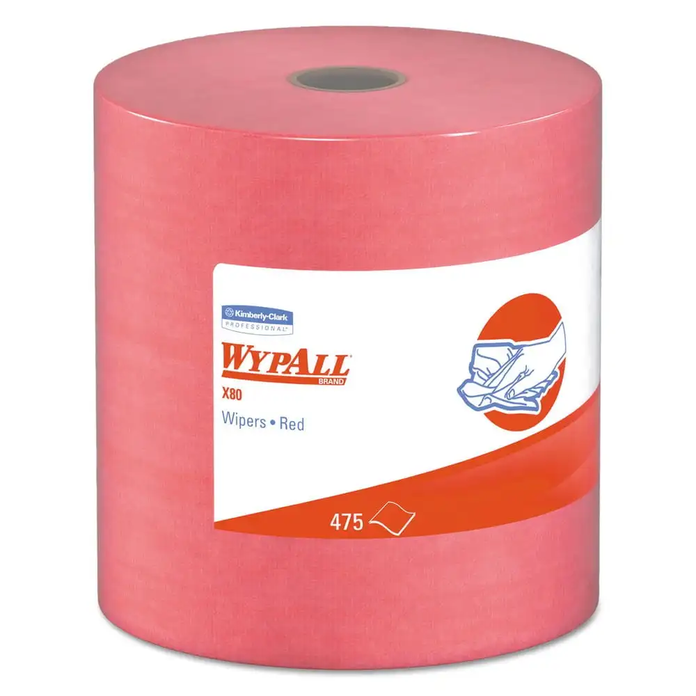 

Reusable Wipes Jumbo Roll, 12.5 x 13.4, Red, 475 Wipes/Roll