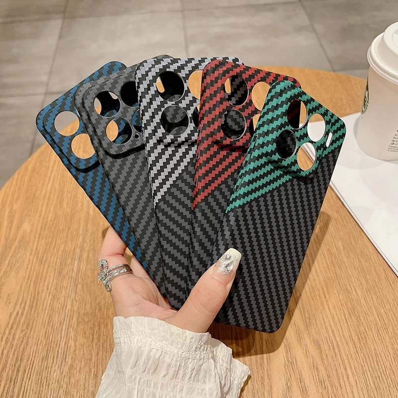 Kevlar Carbon Fiber Pattern Hard Case Cover with Enhanced Protection