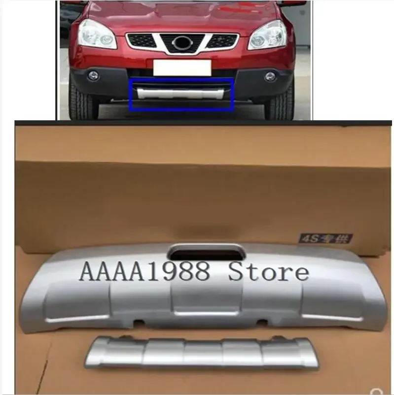 

CAR ABS Front + Rear Bumper Protector Guard Skid Plate 2PCS For Nissan Qashqai 2007 2008 2009 2010 2011 2012 2013