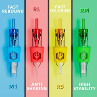 POSEIDON 50PCS Mixed RS RL RM M1 Tattoo Cartridge Needle Liner Shader with Membrane Safety Cartridges Disposable for Tattoo Pen 2