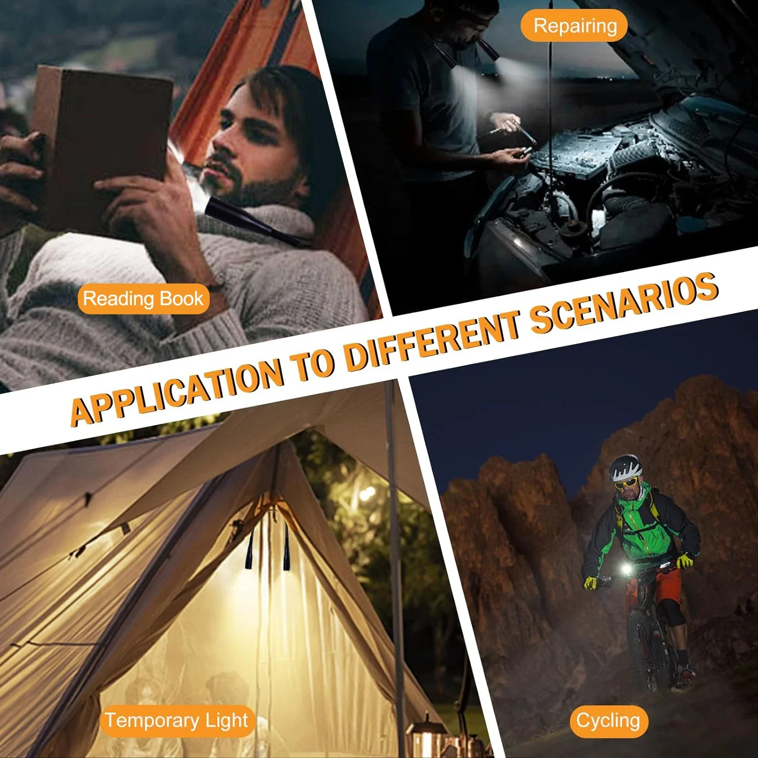 مصباح رقبة LED فاخر قابل للشحن