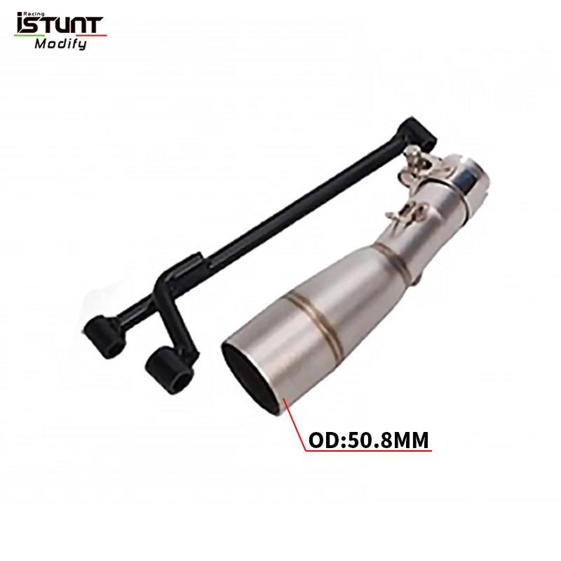 For Italjet Dragster 125 200 Motorcycle Systems Exhaust Escape Moto Modified Mid Link Pipe Special Accessories With Muffler - Image 4