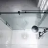 Frameless Sliding Shower Width Height Clear Tempered Glass Black Finish Designed for Smooth Door Closing Anti splash threshold 5