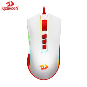 Redragon M711 코브라 게임용 마우스 16.8 만 RGB 컬러 백라이트 10,000 인치 당 점 조정 가능한 편안한 그립 7 개의 프로그래밍 가능한 버튼