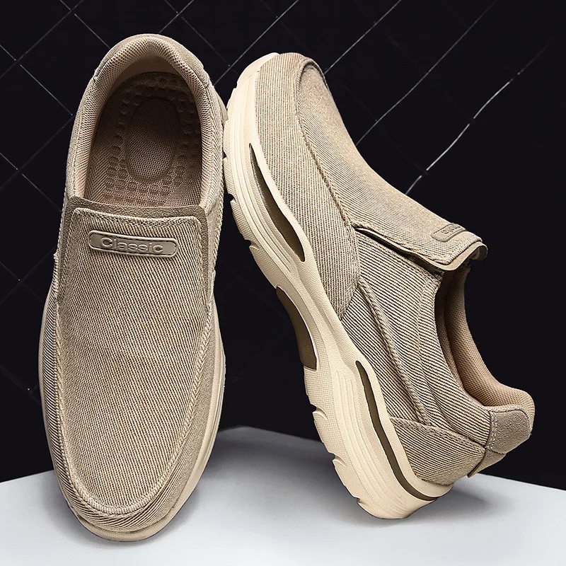 Men's Casual Shoes Canvas Minimalist Shoes for Men Breathable Lightweight Summer Loafers Men Outdoor Walking Sneakers Tooling 2