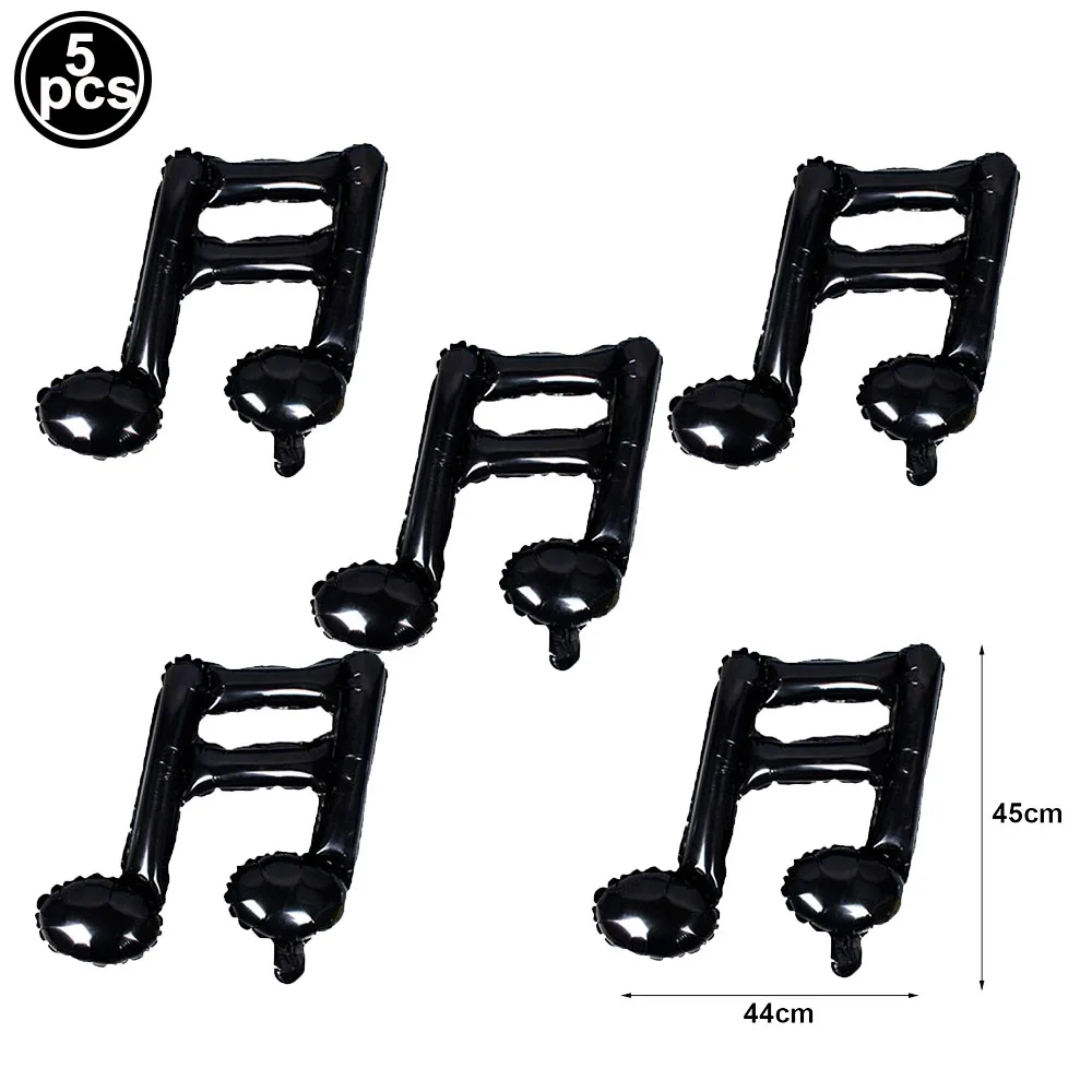 Music-Themed Party Supplies: Black Musical Note Disposable Tableware Set