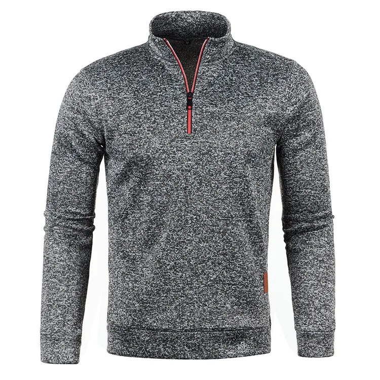 Men's Knitted Sweatshirts Casual Thicker Half Zip Pullovers For Male Hoody Man Solid Color Turtleneck Sweater Coats BSD-ZW118