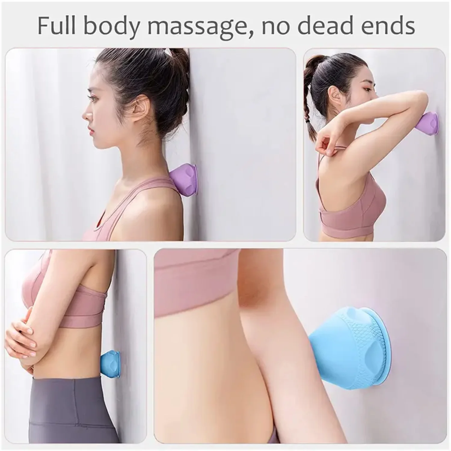 1pc Muscle Pain Relief Therapy Massage Ball with Suction Cup for Yoga and Fitness-Deep Tissue Self Massager for Back, Neck, He
