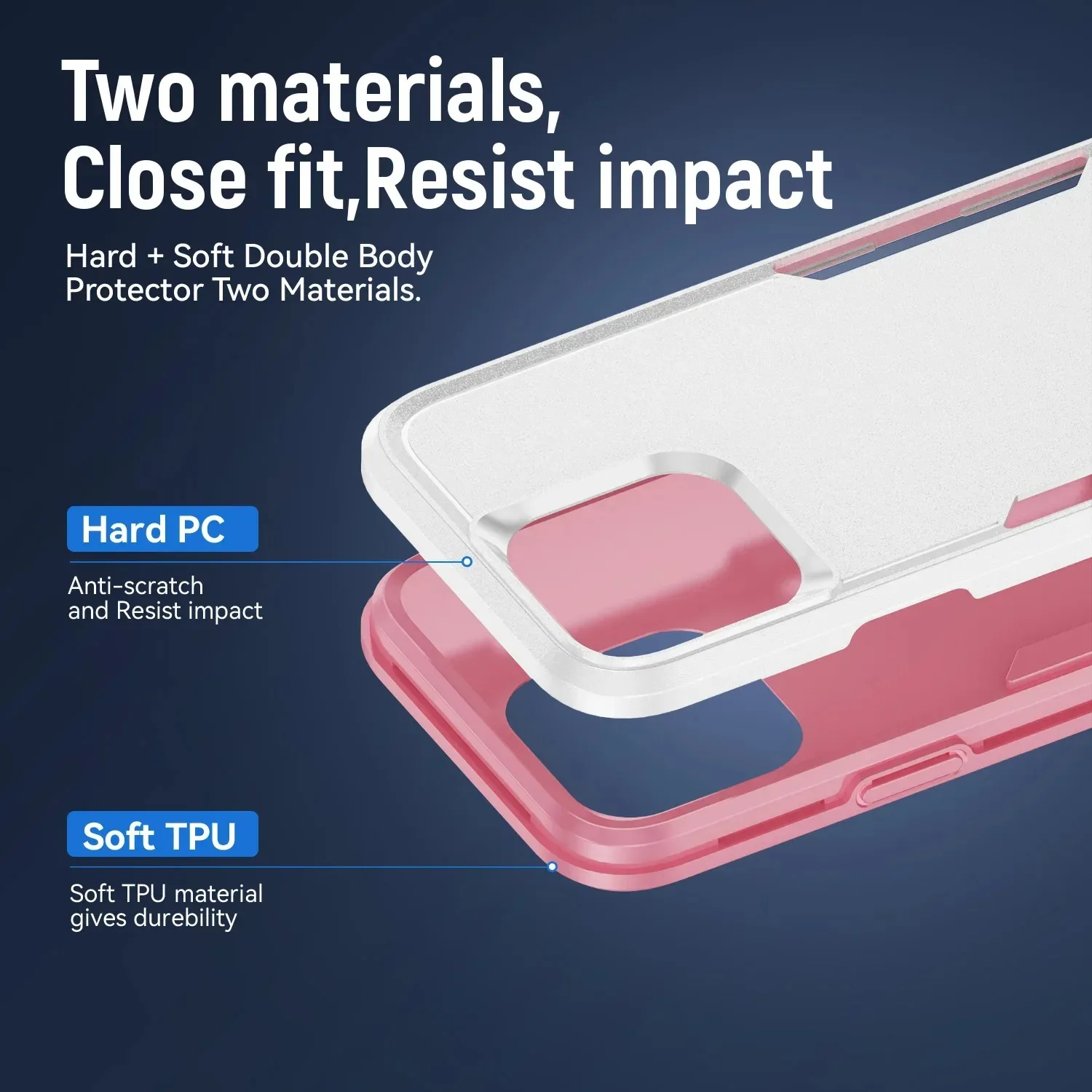 Hochwertige, robuste OTT-Hülle mit Paketetui für iPhone 17 Pro Max Air 16 15 14 Plus 13 12 Hybrid Dual Layer Armor Rückabdeckung – Detail 4