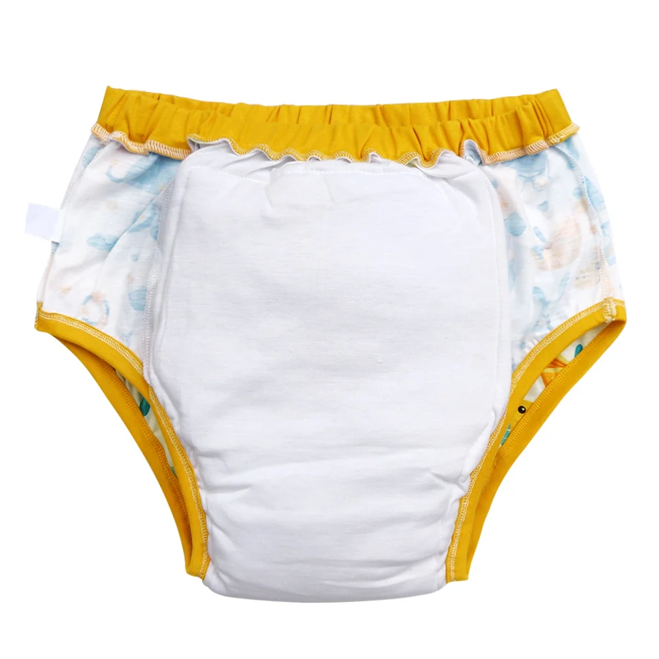 DDLG Adult Printed Trainning Pant Waterproof Adult Baby Nappies Brief With Padding Potty Underweaer Panties For Men