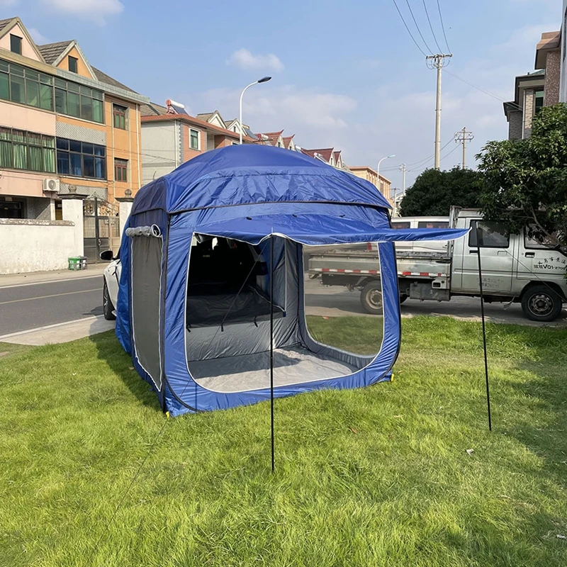 야외 캠핑의 새로운 기준, 완전 자동 팝업 Pergola 리어 부트 텐트