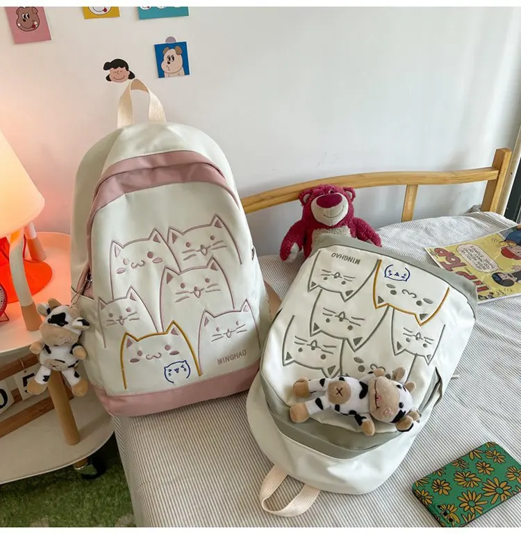 Kawaii Korea Style Cats Pastel Backpack - Limited Edition