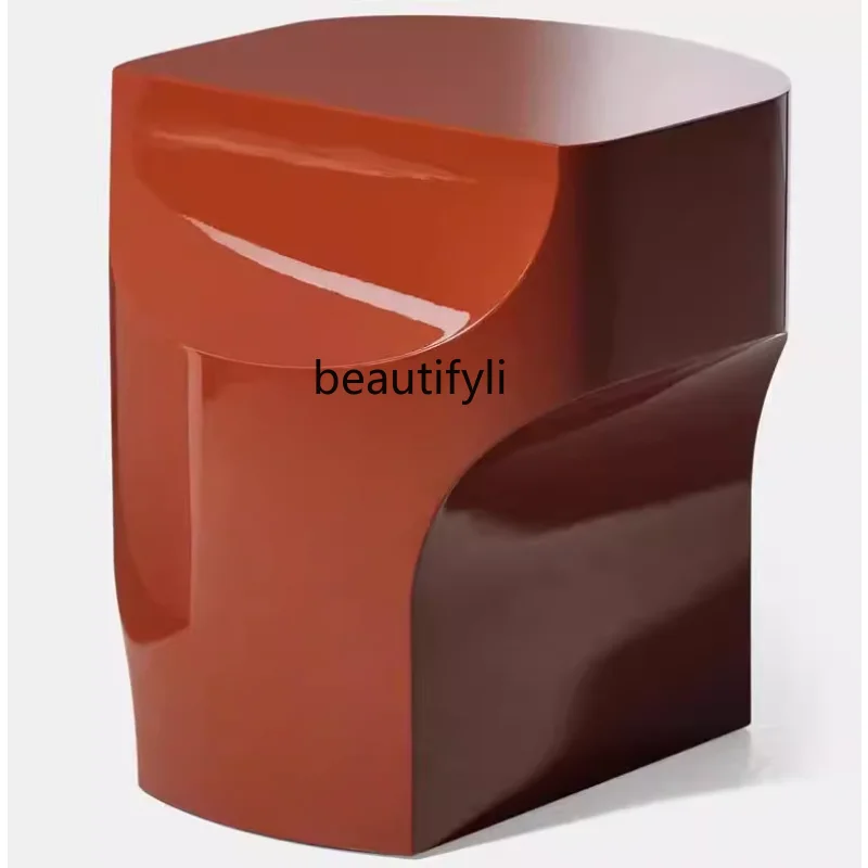 

Special-Shaped Stainless Steel Personalized Creative Corner Table Club Modern Minimalist Side Table Living Room Paint Side Table