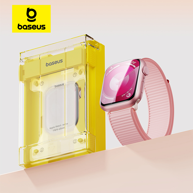 Baseus Screen Protector For Apple Watch 9 8 7 45/41mm Hydrogel Film for iWatch 4 5 6 SE SE2 44/40mm Full-Cover Protective Film