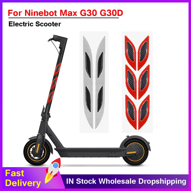 Adesivi per Ninebot Max G30 G30D strisce riflettenti in fibra di carbonio E- Scooter Sticker Scooter adesivo di avvertimento di sicurezza antigraffio -  AliExpress