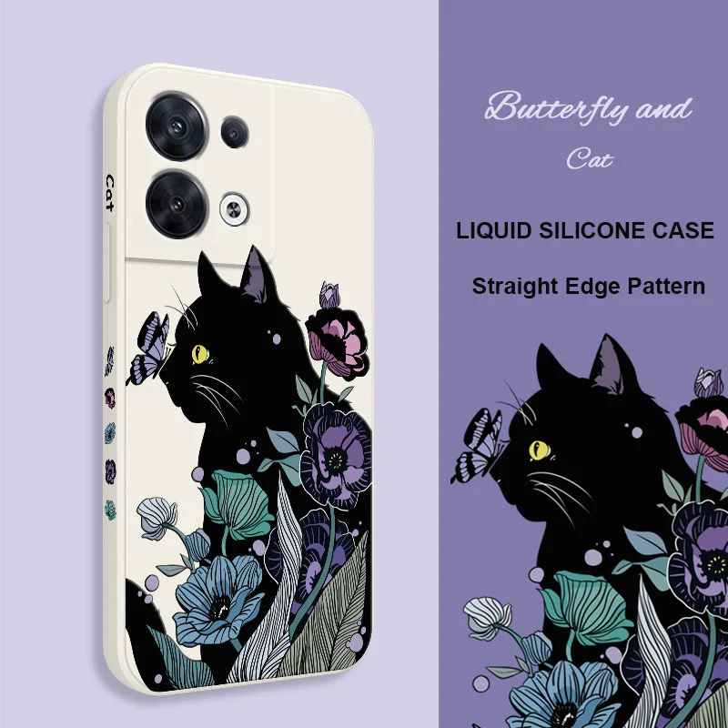 Silicone Soft Cover with Cat Playing Design - Universal Phone Case