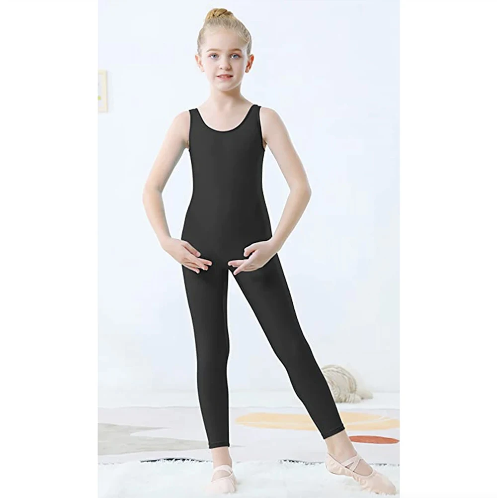 Spandex Ballet Tank Unitard For Kids Sleeveless Dance Costumes Art Gymnastics Suit Jumpsuits Cosplay Girls