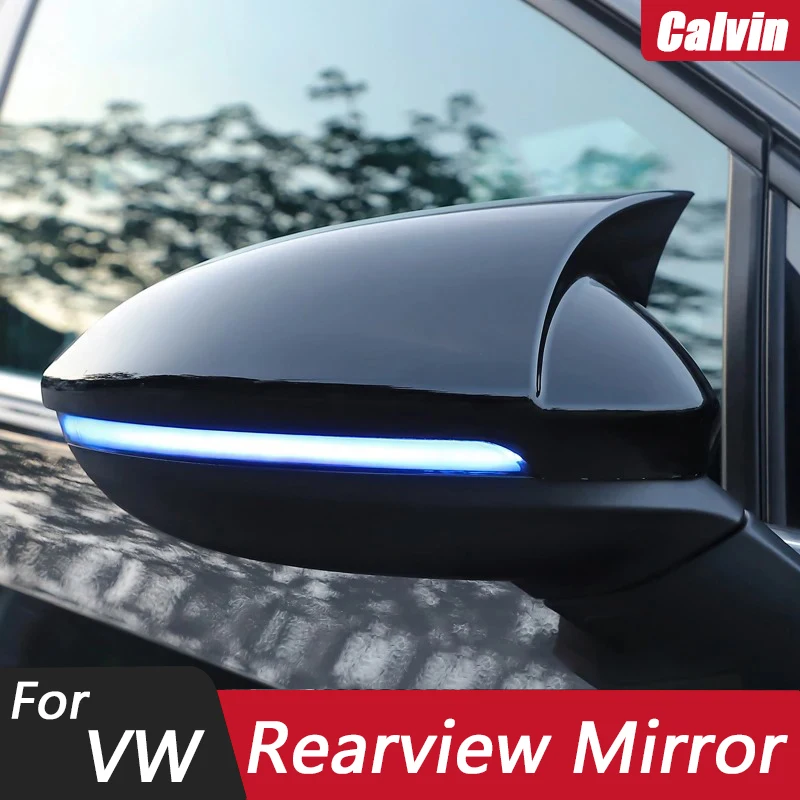 

ABS Carbon Fiber Pattern Decoration Automobile Rearview Mirror Cover Exterior Accessories for Volkswagen Golf 8 VW MK8 2021 2022