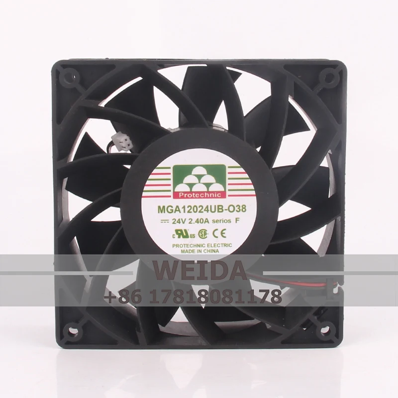 Protechnic 12 В 48 в пост. Тока 24 В 12038 A EC AC 120 120x38 мм 12 см большой объем воздуха, преобразователь, промышленный MGA12024UB-O38 охлаждающий вентилятор