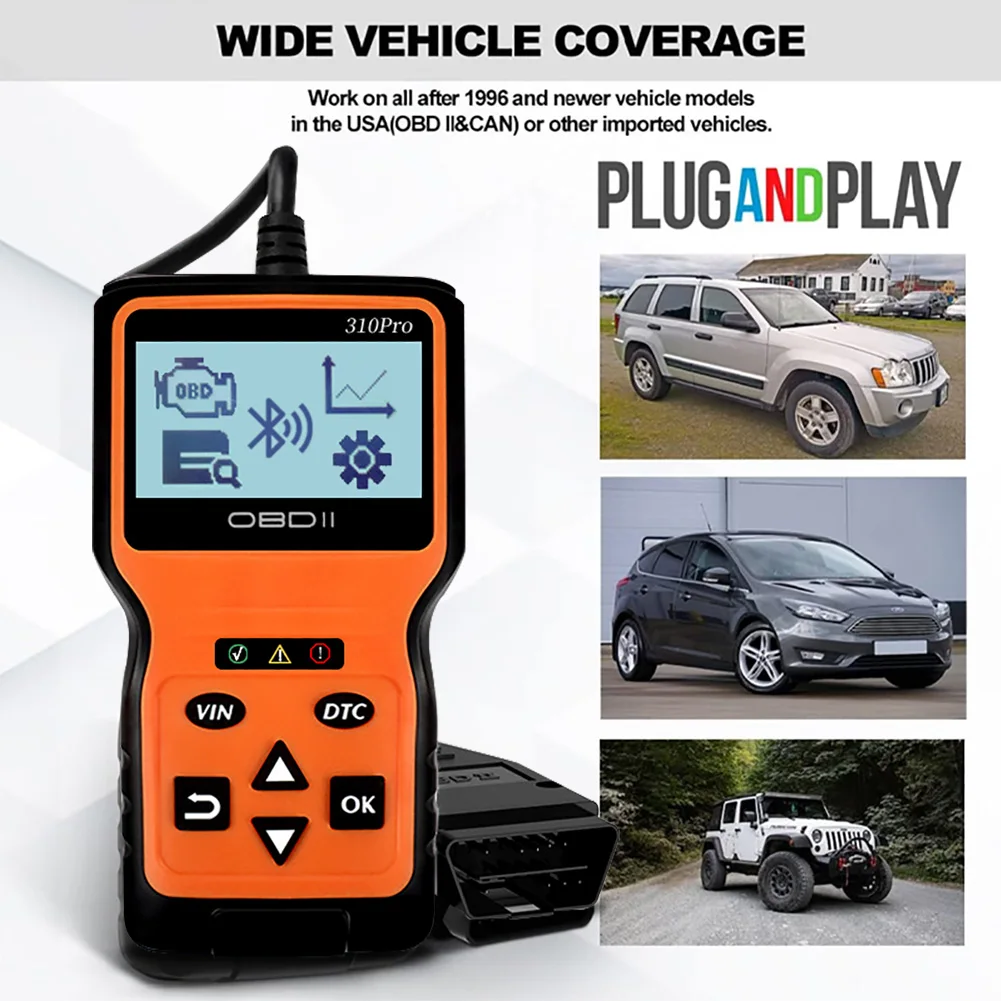 

2023 Upgrade V310Pro Bluetooth OBD2 Scanner with LCD Display Car Fault Code Reader Diagnostic for all OBDII Vehicles since 1996