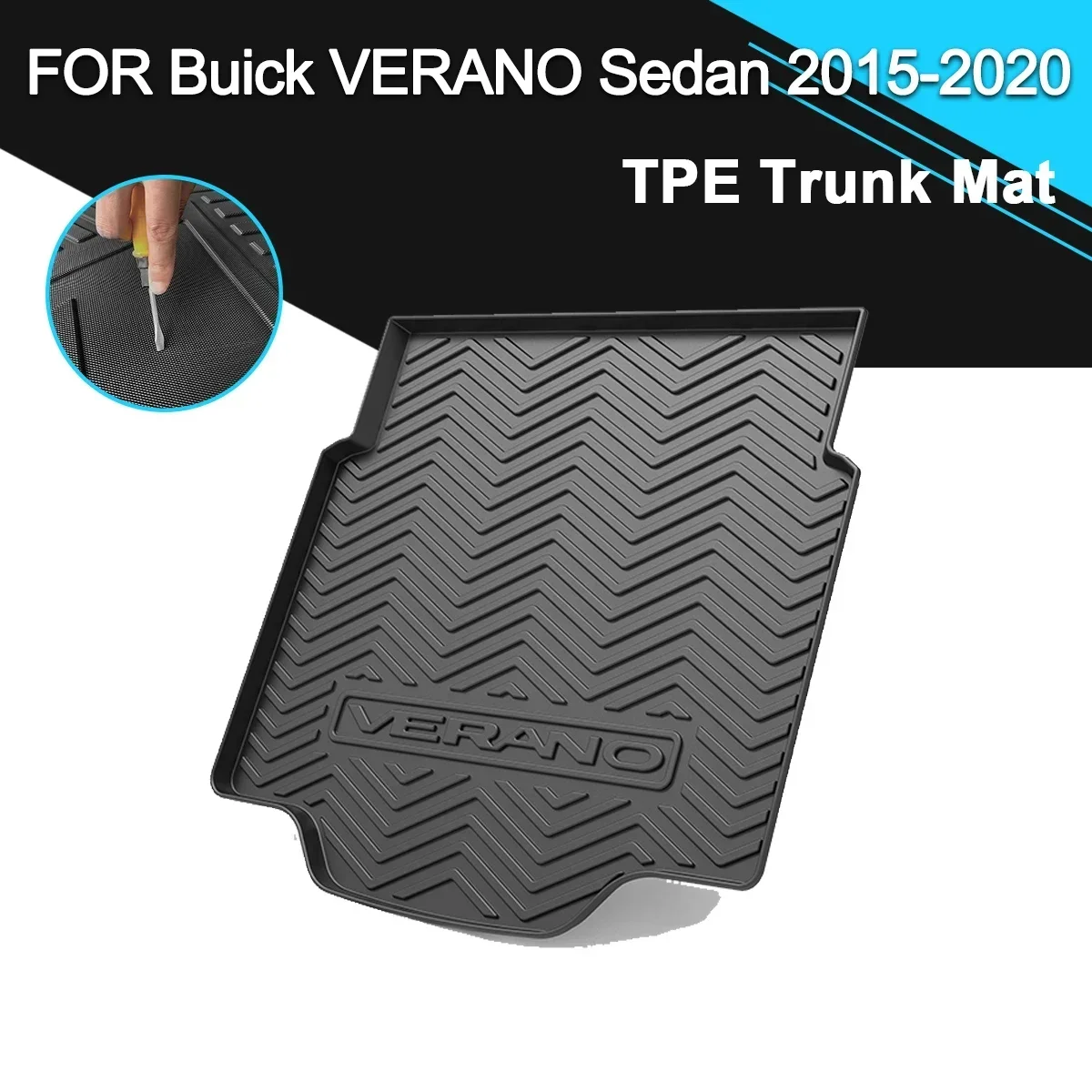 

Car Rear Trunk Cover Mat Rubber TPE Waterproof Non-Slip Cargo Liner Accessories For Buick VERANO Sedan 2015-2020