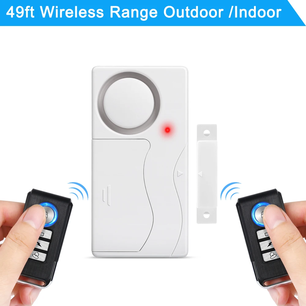 Wsdcam Wireless Door Alarm with Remote Vibration Warning Alarm