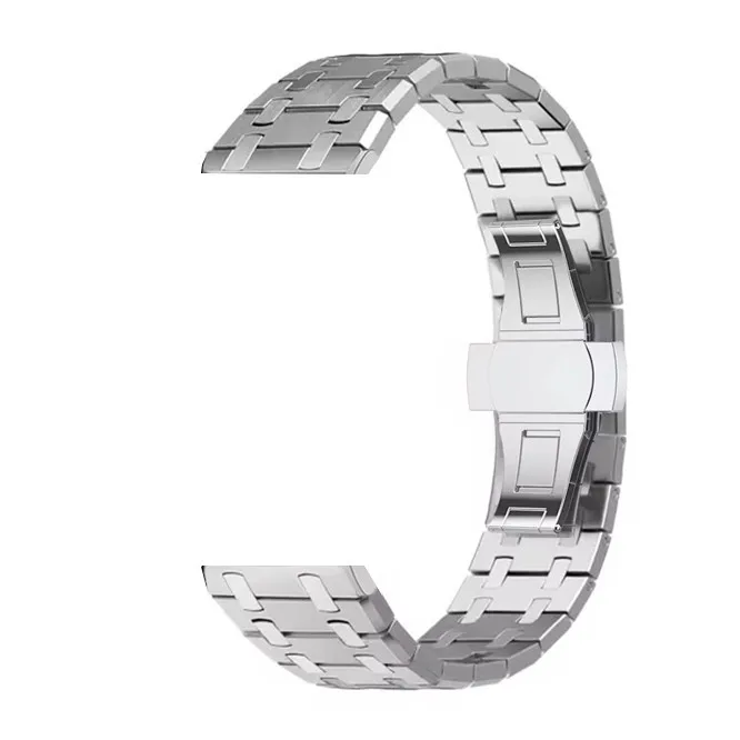 22mm Business Stainless Steel Smartwatch Bracelet Strap