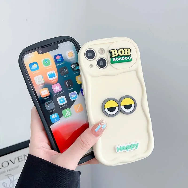 Phone Protective Case With 3d Cartoon Eyes For Iphone Series_voghion.com