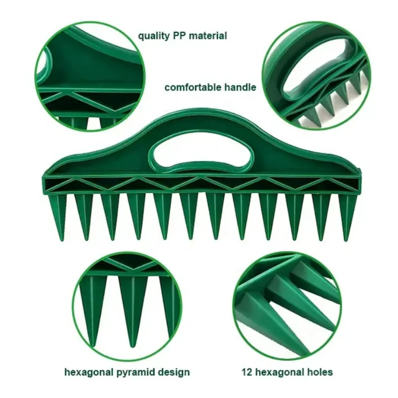 Handheld Seeder Tool Durable Plastic Hand Push Seeder Garden Seeding Rake Tool
