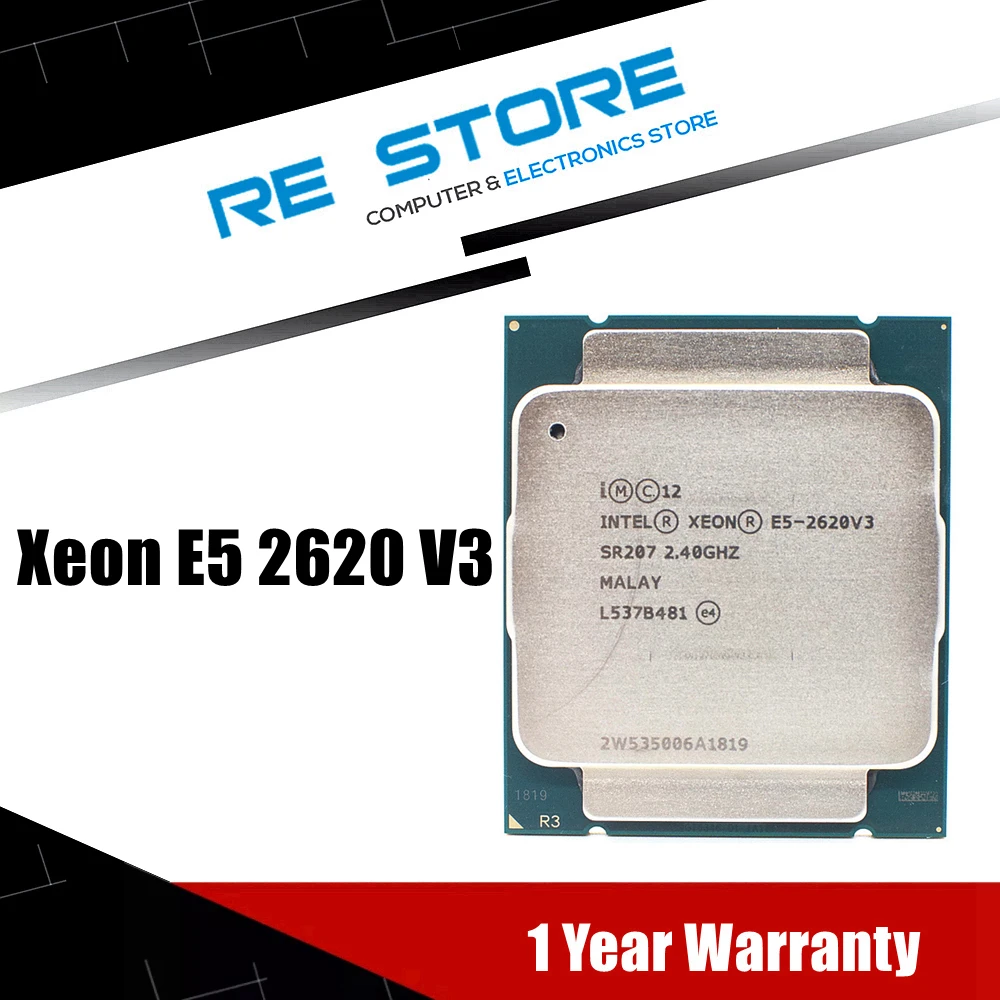 used Intel Xeon E5 2620 V3 Processor SR207 2.4Ghz 6 Core 85W Socket LGA 2011 3 CPU E5 2620V3|CPUs| - AliExpress