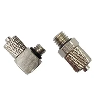 10/50/200 PCS ด้ายชาย M3 M4 M5 M6 MINI PNEUMATIC ท่อเชื่อมต่อสกรูผ่าน Quick FITTING OD Air Tube Fast Twist Joint 5