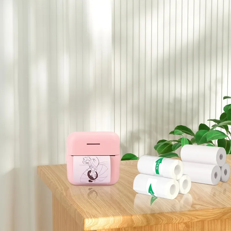 Thermal Printer Paper Self-adhesive Stickers,White Paper For Mini Sticker Receipt Printer Portable Bluetooth Pocket Printer 57mm