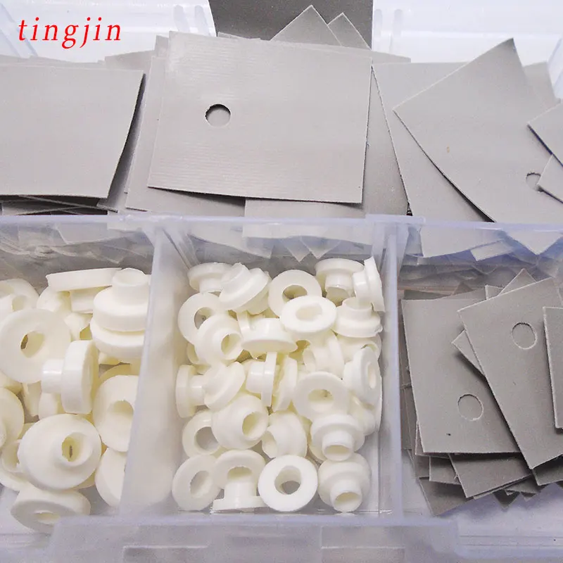 TO-220 TO-3 Bushing Transistor Insulation Pads Silicone Heatsink Shim Washer 250pcs/set for Laptop CPU GPU