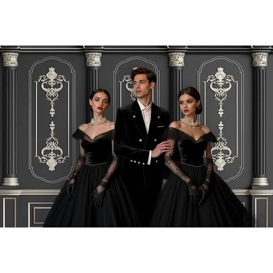 MOON.QG Baroque Living Room Castle Wall Backdrop Wedding Birthday Party Decorations Backgrounds For Photographs Photozone Props photo backdrop photo wallpaper