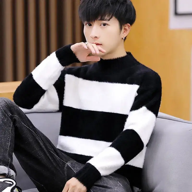 

Men's O-Neck Cashmere Sweater Winter Soft Warm Jersey Jumper Robe Hombre Pull Homme Hiver Pullover Knitted Sweaters Men E539