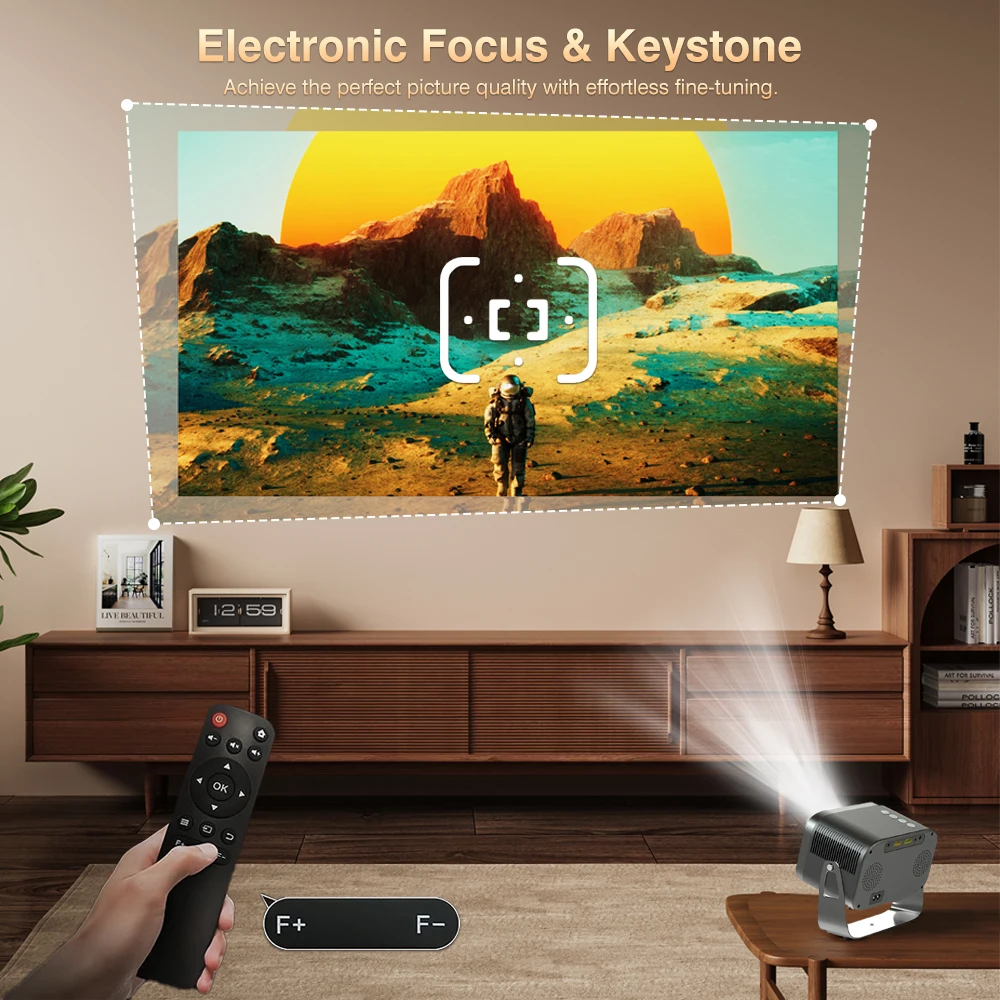 Touyinger L081mini Portable 360&deg; Rotating Projection Android 11 Dual-band Wi-Fi 6 Support 4K 1080P Home Theater Projector