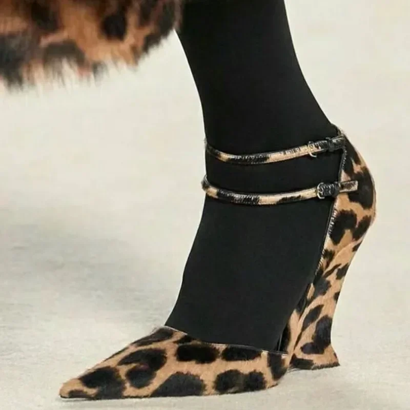 Lady Sexy Slope Heels Woman Ankle Strap Dress Wedding Shoes Party Sandalias De Mujer Luxury Sandals Women Designers Customized 5