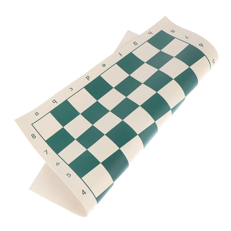 1Pc Foldable Chess Board Soft PVC Leather 34.5cm Portable Soft Rollable Leather Durable Chessboard International Chess Board