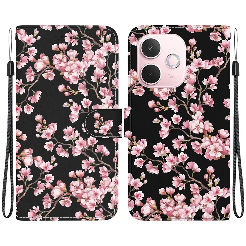 Solid Color Leather Flip Stand Wallet Phone Case Cover