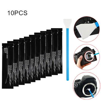 Kit di pulizia del sensore da 10 pezzi tampone detergente Ultra per sensore CCD o CMOS della fotocamera digitale per sensori Full-Frame APS-C 1