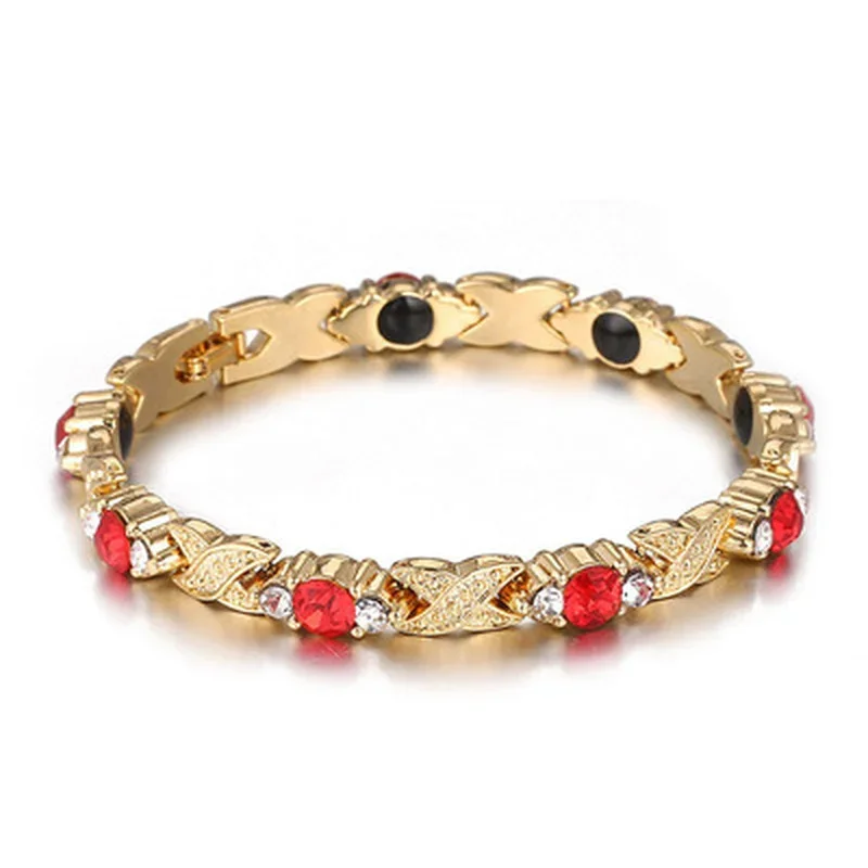 5 Colors Weight Loss Energy Magnets Crystal Jewelry Magnetic Therapy Bracelet
