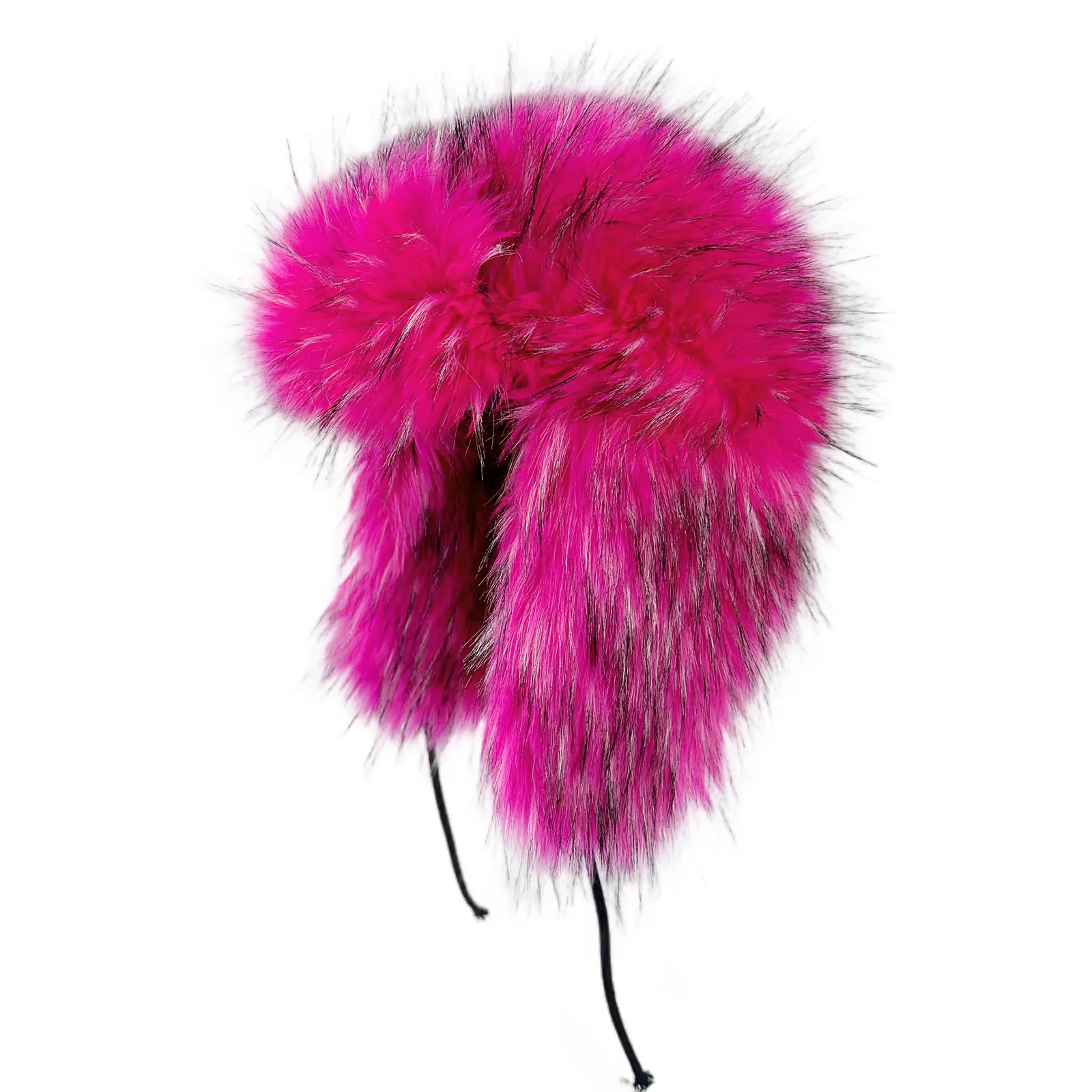 Mode Flauschige Beliebte Russische Weibliche Runde Kappe Faux Pelz Hüte Winter Hüte Für Frauen Faux Waschbären Pelz Mützen Faux Fox Bomber Hut – Detail 11
