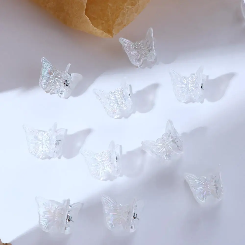 Description Picture 4 of itemSolid Color Resin Butterfly Temperament Korean Style Hair Clip Small Side Clip Women Hair Accessories Transparent Hair Claw