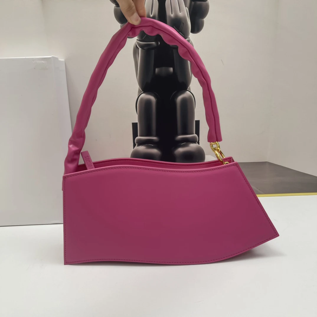 

Fashion Brand Designer Women Luxury Handbag Genuine Leather Candy Colors Wavy Ladies Leisure Shopping Tote Bag Zip Shoulder Bags