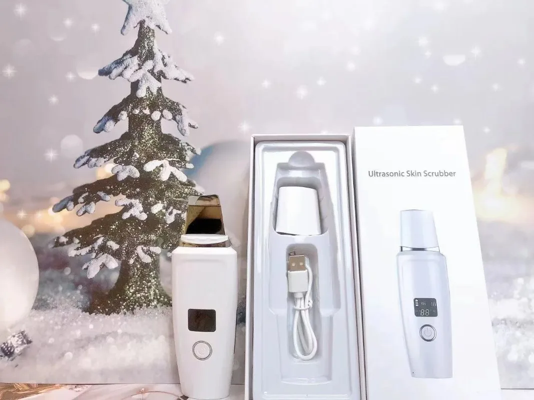 LCD Display Skin Scrubber Blackhead Remover Sonic Face Skin Cleaning Peeling Device Comedone Extractor Facial Ion Shovel