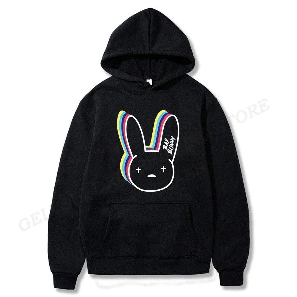 

Bad Bunny Hoodie Men Fashion Coat Rabbit Print Hoodie Kids Hip Hop Hoodie Women Sweats Boys Coat Kawaii Clothes Student Pullover